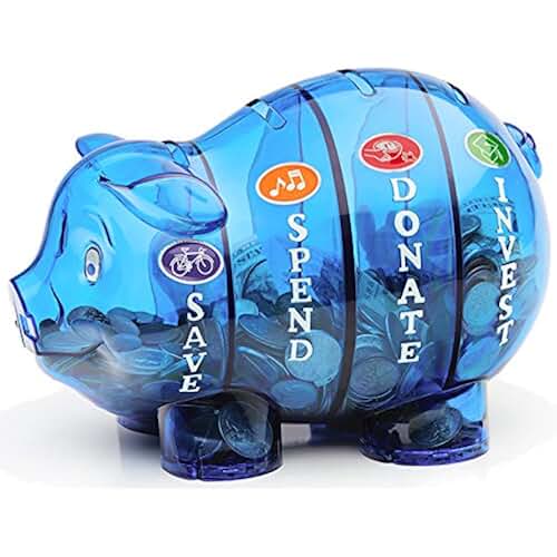 plastic clear piggy bank