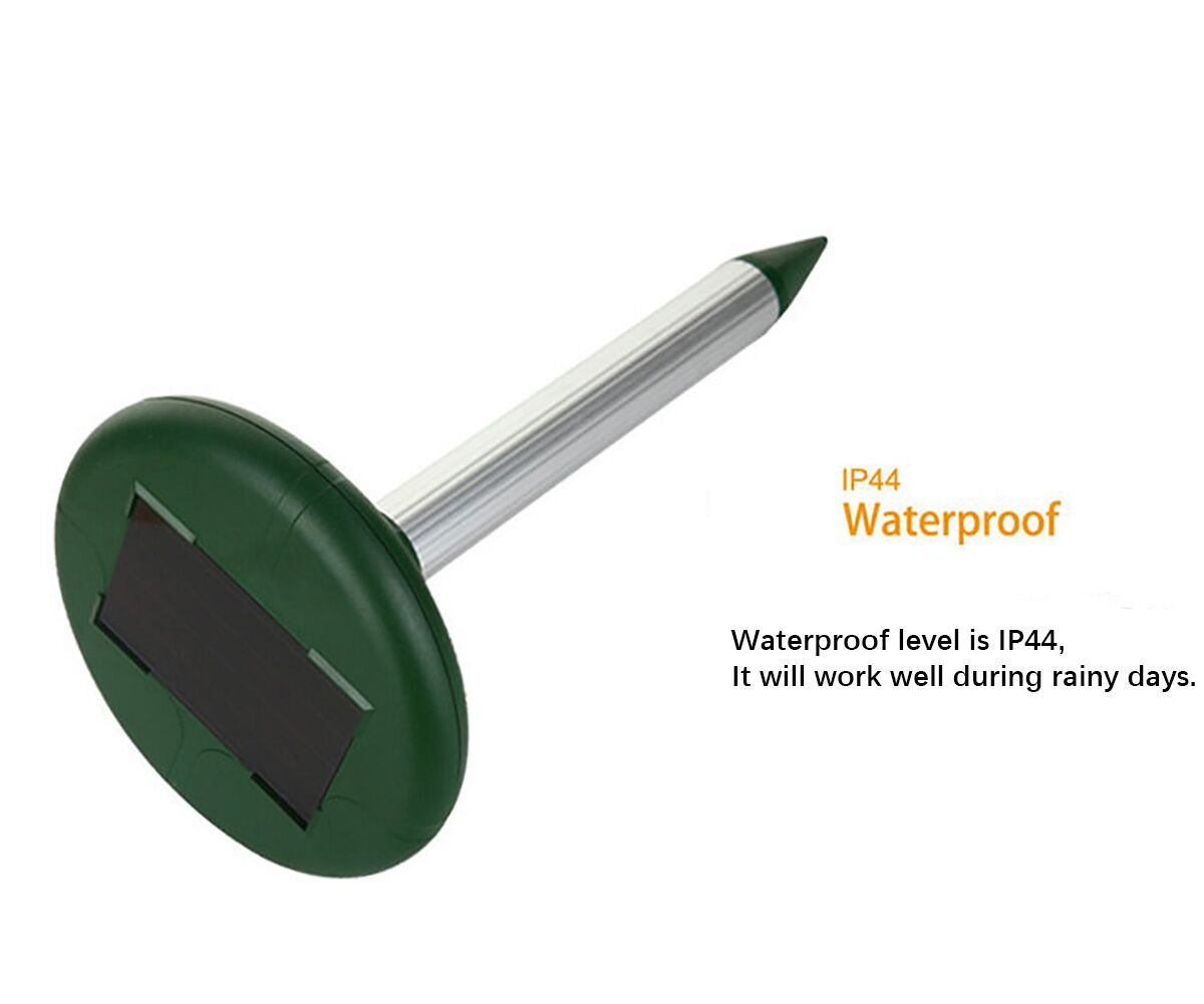 Fanatek 2 Pack Solar Mole and Snake Repeller Mole Repellent Gopher Repellent Chipmunk Repellent Repels Pest Rodents Mole Traps Mole Killer Mole Poison