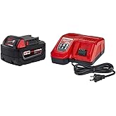 Milwaukee 48-59-1850 M18 18-Volt Lithium-Ion XC Starter Kit with (1) 5.0Ah Battery and Charger