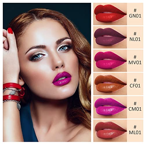 Wine Lip Tint, 6 Colors Wine Lipstick Liquid Lip Gloss Wine Lip Stain