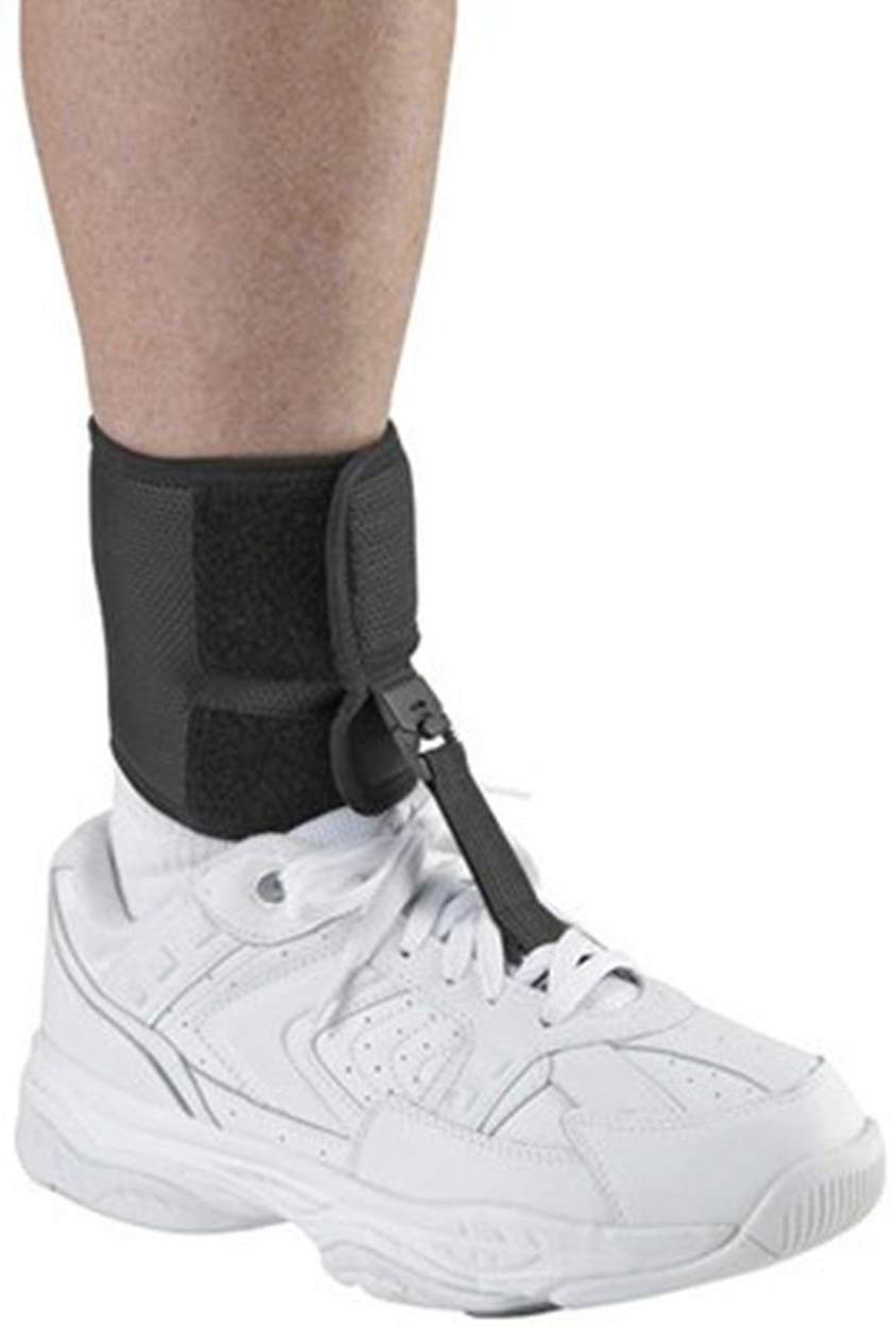 Ossur Foot-Up Drop Foot Brace - Ankle-Foot Orthosis (AFO) for Drop Foot Support - Lightweight, Adjustable Wrap for All-Day Comfort - Breathable Material for All Day Walking - (Black, Medium)