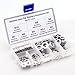 DYWISHKEY 360 Pieces 8 Sizes Stainless Steel Flat Washers Assortment Set (M2 M2.5 M3 M4 M5 M6 M8 M10)
