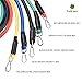Todram 11pc Resistance Band Set - 5 Stackable Exercise Loop Bands Training Tube Set For Fitness Resistance Weights Exercise Gyms Workout Yoga with Door Anchor, Handles,Legs Ankle Straps, Carrying Case