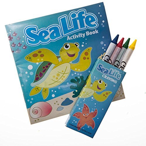 12 ~ Sea Life Tropical Fish Activity Coloring Books With Crayons ~ New