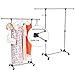 SONGMICS Adjustable Clothes Rack, Rolling Garment Rack, Portable Clothing Rack on Wheels, Blue ULLR01L