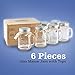 Smith's Mason Jars 6-Pack (16 oz) 473ml Glass Jars with Lids - Mason Canning Jars or Pint Jars- Ideal for Making Overnight Oats and Smoothies - All Come with Gift and Present Tags