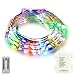 LOENDE Dimmable Battery Operated Indoor Fairy Starry String Lights, 18ft 50 LED 3AA Multi Color Mini Flexible Silver Twinkle String Light With Remote & Timer for Thanksgiving, Bedroom Decor
