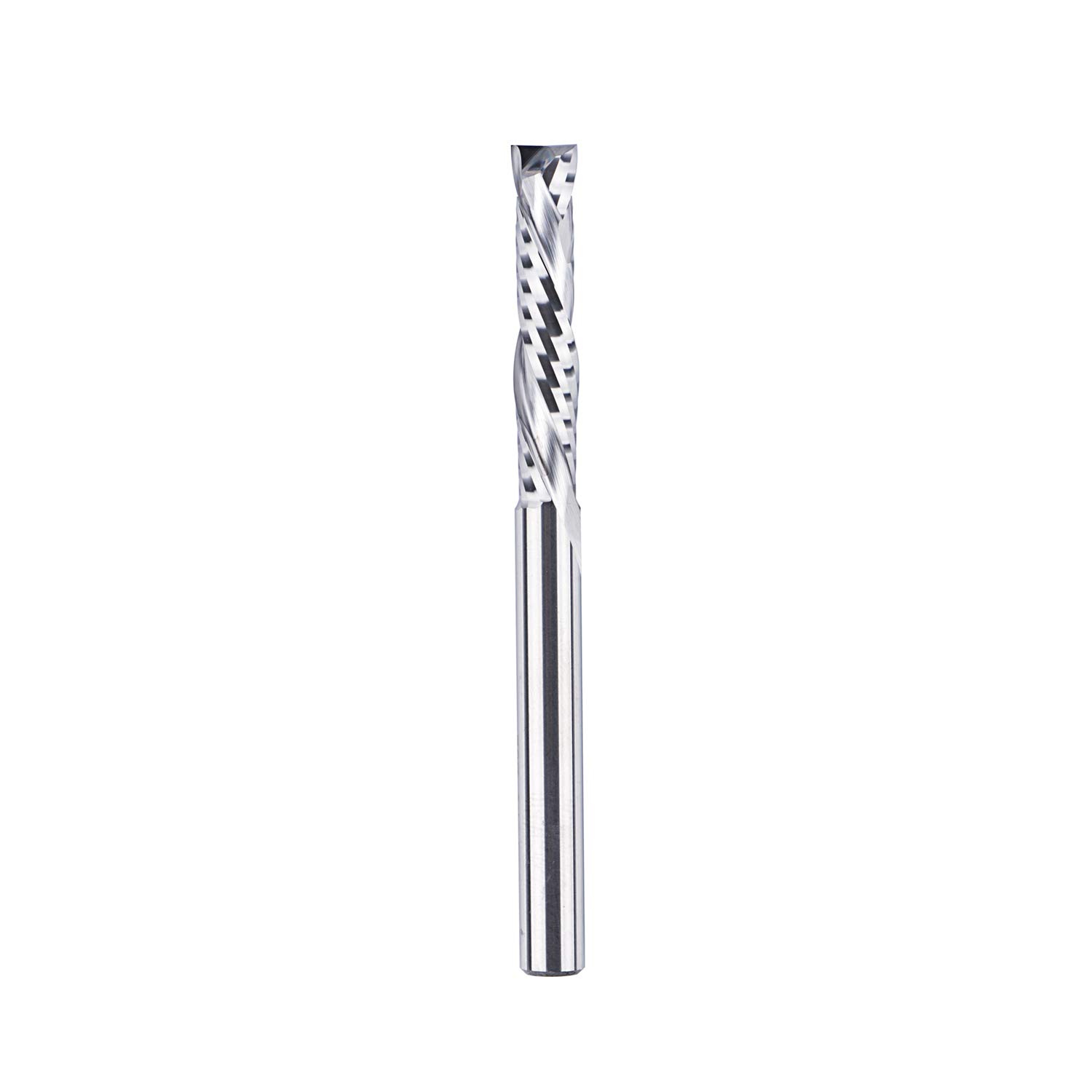 SpeTool 6mm Shank Compression Cut Spiral Router Bit, Up and Down Cut Solid Carbide CNC End Mill, 32mm Cutting Length, 75mm Total Length