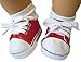 Red Canvas Sneakers for Bitty Baby Dolls by Doll Clothes Sew Beautiful