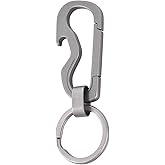 SHEICAP Titanium Carabiner Keychain Clip, Car Key EDC Key Chain Quick Release Hooks