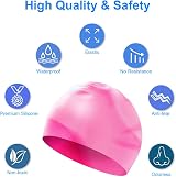 Darbermu Kids Swim Cap Silicone Multicolor 21.5x19cm Stretchable view 3