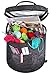Kenley Knitting Yarn Bag - Wool Skeins Yarn Ball Holder Organizer & Storage Basket - Travel Tote Bag with Slits & Pockets for Crochet Hooks Needles & Accessories - Protects Wool - Prevents Tangling