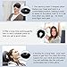 HIPPIH Soft & Comfortable Neck Pillow 100% Memory Foam Airplane Travel U-Shape Neck Pillows with Soft-Plush Fabric Cover for Restful Sleep, Black