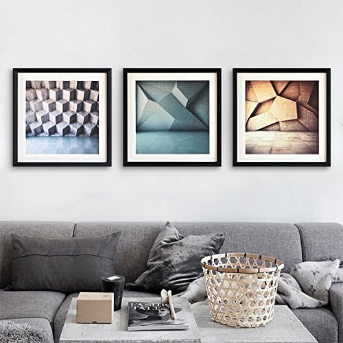 DUCHENGYUAN ZZZSYZXL Modern minimalist living room abstract decorative painting restaurant 3 pieces set of framed corridor murals, 40 * 40