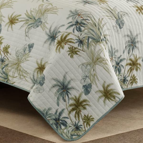 Tommy Bahama King Quilt, Cotton Reversible Bedding, PreWashed for