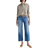 AG Womens Saige Mid Rise Wide Leg Crop