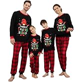 Onyagin Family Christmas Pajamas Matching Sets Xmas Holiday Pjs Plaid Sleepwear Outfits For Women Men Adults Couples