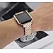 bayite Metal Bands with Frame Compatible Fitbit Blaze, Rhinestone Bling Replacement Accessory Bracelet Women, Rose Gold