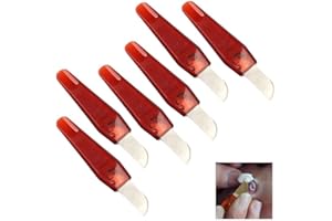 SquEqu 6 Pack Corn Removers Knife Mini Knives Stainless Steel Pedicure Shaver Cuticle Trimmer Cleaner for Corn Removal Pads C