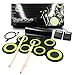 PAXCESS Electronic Drum Set, Roll Up Drum Practice Pad Midi Drum Kit with Headphone Jack Built-in Speaker Drum Pedals Drum Sticks 10 Hours Playtime, Great Holiday Birthday Gift for Kids (Renewed)