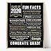 Katie Doodle Graduation Party Supplies 2020 Decorations Centerpieces Gifts - Includes 8x10 Class of 2020 Sign [Unframed], SG019, Black/Gold