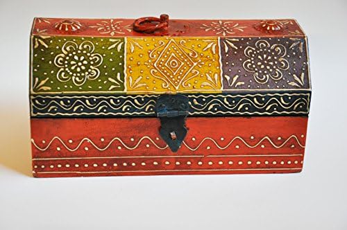 Crossing Seven Seas Handpainted Large Rectangle Decorative Wooden Multicolored Jewelry Box, Keepsake Trinket Box, Decorative Box, for her, Home Decoration