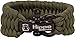 Hippo Survival Paracord Bracelet with Black Metal Shackle and Adjustable Size - Army Green