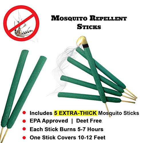 W4W Mosquito Repellent Sticks ExtraThick Outdoor Use Reaches Up to
