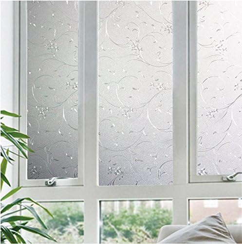 Bright-dark cobblestones Non-Adhesive Static Cling Anti-UV Window Film Privacy Decorative Window Film 90x200cm (36x79inch)