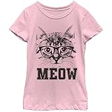 Lost Gods Cat Glasses Meow Girls Graphic T Shirt