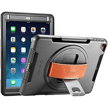 New Trent iPad 9.7 Case 2018 (6th gen)/ 2017 (5th gen), iPad Air 2 / iPad Air, Heavy Duty Gladius Full-Body Rugged Protective Case with Built-in Screen Protector & Dual Layer Design