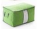 Yosoo 3 Pcs Bamboo Charcoal Large Durable Foldable Clothes Quilt Pillow Blanket Storage Zipper Bag Case Container Organizers Container Box (Blue+Green+Gray)