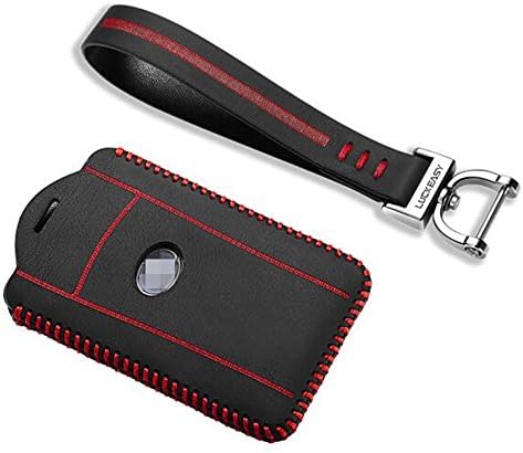 Tucool Racing Remote Car Case Keys Shell Leather for Lexus LX 570 2013/2016 LS 2010 600hl 2016 rc Key Cover (Red, 3S)