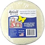 Bosal Katahdin Batting On-A-Roll, Summer 3 oz, 2-1/2 inch by 25 yards, 100% Organic Cotton (1 Roll),Off-White