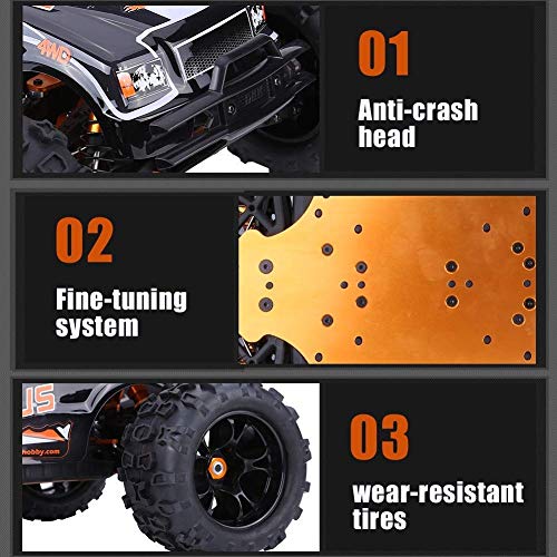 4WD Professionelle Remote Control Car 85km / h High Speed Off Road RC Truck 2,4 GHz Funksteuerung Elektrisches… – Bild 5