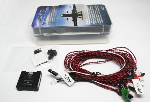KASOTEK RC Airplanes Flight Night Flashing Simulated Lights LED Lighting Kit System To Lights Up Your Helicopters At Night