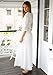 LookbookStore Women's White 3/4 Sleeve Wedding Plus Size Lace Maxi Dress US2-18