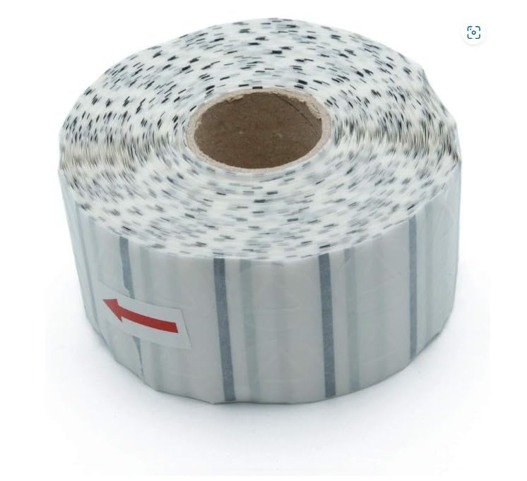 Double Line Tactile Triangle Warning Labels | 2,600 per roll | 25mm Clear Circular Raised Triangle Stickers