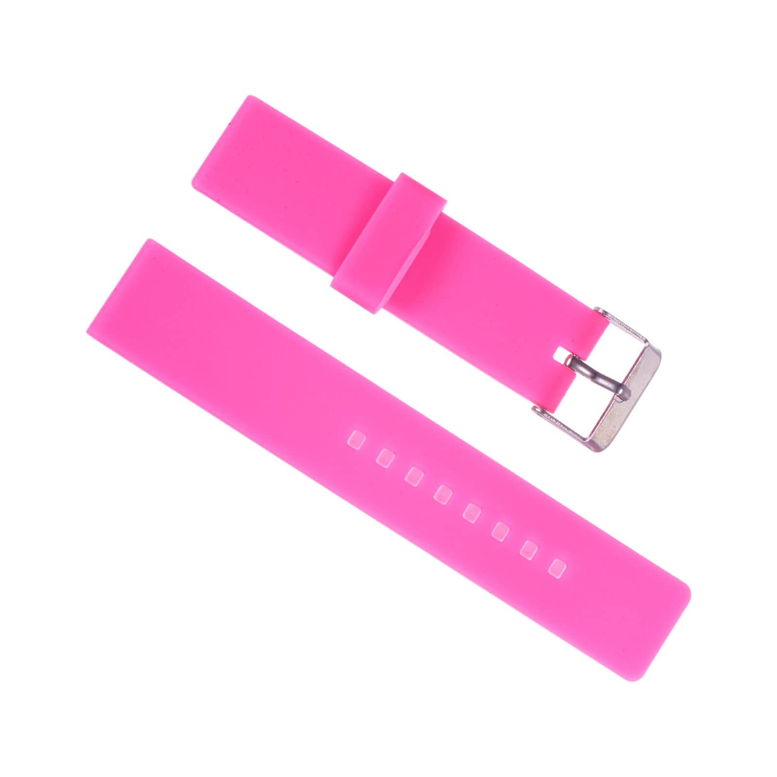Photo 1 of uxcell Soft Rubber Watch Band 20mm Width Replacement Silicone Watch Strap Hot Pink