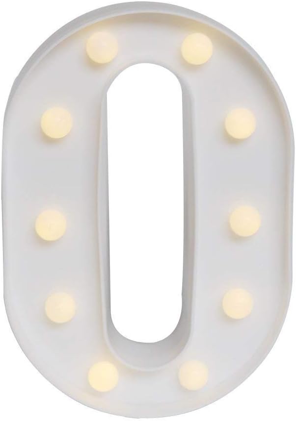 Do4U LED Marquee Letter Lights - A to Z Alphabet Light up Letters for Wedding Home Bar Christmas Night Lights Festival Birthday Party Decorative -Warm White (O)