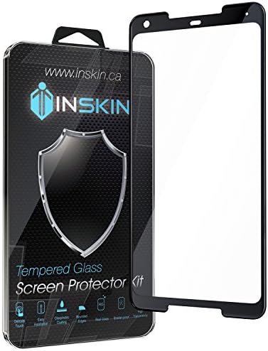 Inskin 3D Tempered Glass Back Protector, fits Google Pixel 2 XL [2017] 6.0 inch. Black. 1-Pack.