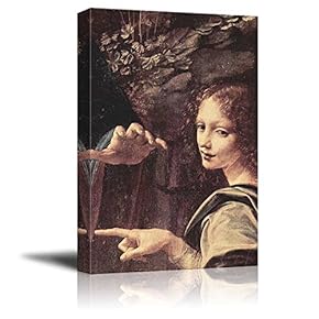 Virgin of The Rocks (Detail) by Leonardo Da Vinci - Canvas Print Wall Art Famous Oil Painting Reproduction - 12" x 18"