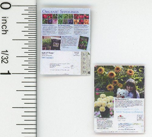 Dollhouse Miniature Set of 2 Seed Catalogs by Tiny Details