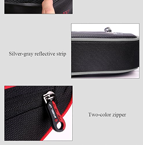 Bicycle Bag Triangle Frame Bag Bike Storage Bag Saddle Frame Pouch Large Capacity Nylon Outdoors Sports Riding Gear (Red) - Thumbnail 5