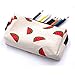 LParkin Watermelon Students Super Large Capacity Canvas Pencil Case Pen Bag Pouch Stationary Case Makeup Cosmetic Bag (Watermelon)