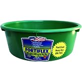 Fortiflex Mini Feed Pan for Dogs and Horses, 5-Quart, Green