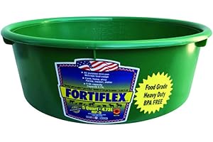 Fortiflex Mini Feed Pan for Dogs and Horses, 5-Quart, Green