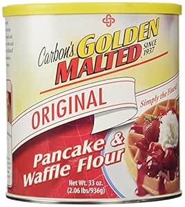 Golden Malted Waffle and Pancake Flour, Original, 33-Ounce Can
