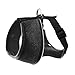 EcoBark Dog Harness - Eco-Friendly Max Comfort Harnesses - Luxurious Soft Mesh Halter - Over The Head Harness Vest- No Pull and No Choke for Puppy, Toy Breeds & Small Dogs (Small, Black)