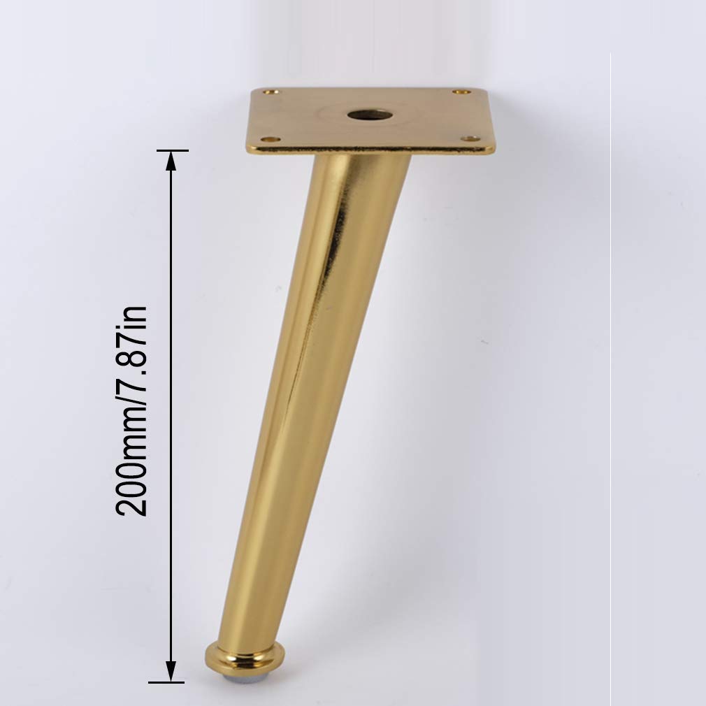 SIVIKIO Piedini Per Mobili In Metallo 4pezzi Gambe Per Mobili Con Base In Gomma Antiscivolo Per Mobile TV Mobile Bagno